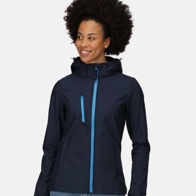 Regatta Ladies Venturer Three Layer Hooded Soft Shell Jacket Thumbnail