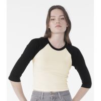 Bella Ladies Micro Rib 3/4 Raglan Baby T-Shirt Thumbnail