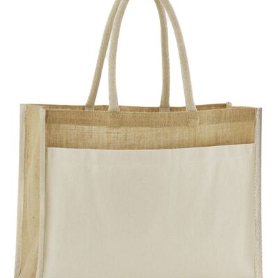 Westford Mill Cotton Pocket Natural Starched Jute Shopper Thumbnail