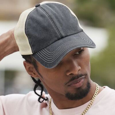 Beechfield 6 Panel Vintage Trucker Cap Thumbnail