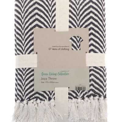 Recycled mixed-fabric throw Thumbnail