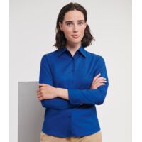 Russell Collection Ladies Long Sleeve Easy Care Oxford Shirt Thumbnail