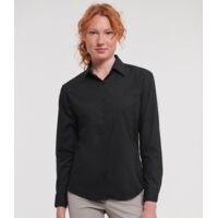 Russell Collection Ladies Long Sleeve Easy Care Poplin Shirt Thumbnail