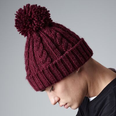 Beechfield Cable Knit Melange Beanie Thumbnail