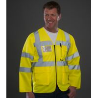 Yoko Hi-Vis Executive Long Sleeve Waistcoat Thumbnail