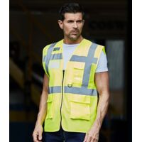 Yoko Hi-Vis Top Cool Open Mesh Executive Waistcoat Thumbnail