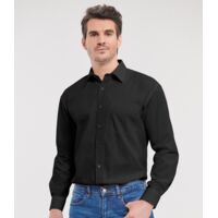 Russell Collection Long Sleeve Easy Care Cotton Poplin Shirt Thumbnail